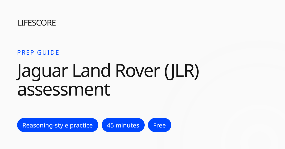 JLR Graduate Online Tests and Assessment Centre: Practice