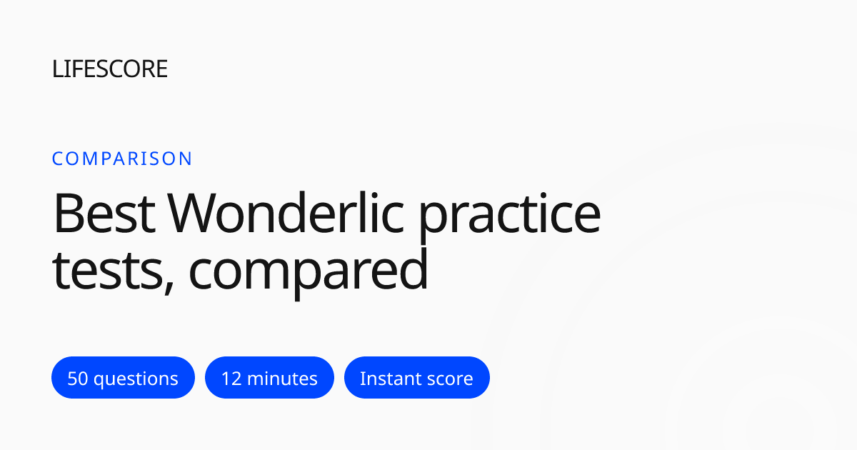 Best Wonderlic Practice Tests Online (2026), Compared