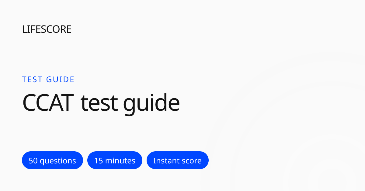 CCAT Test 2026: Format, Scoring, Average Score and Prep