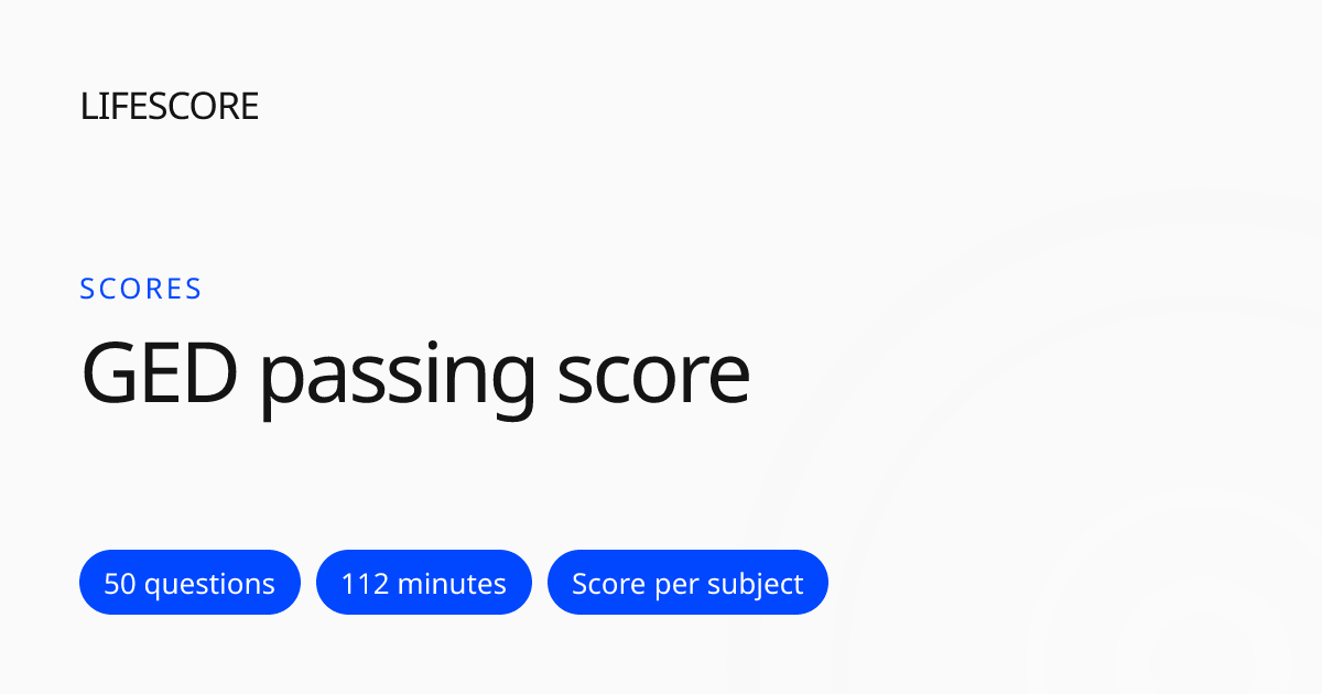 GED Passing Score 2026: 145 per Subject, Explained