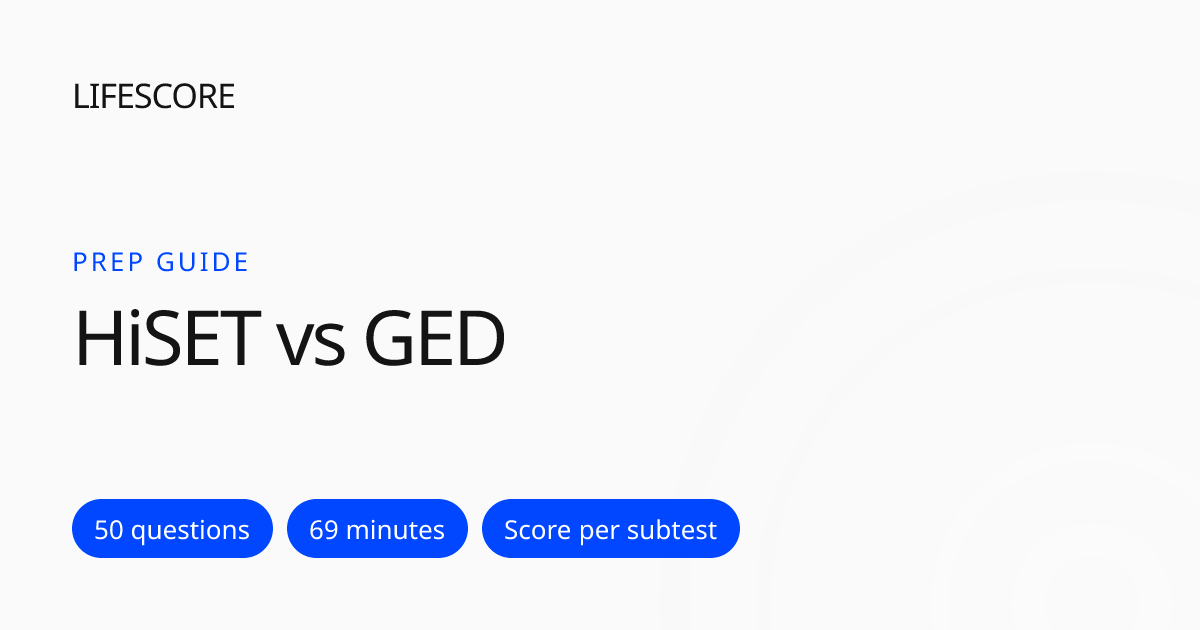 HiSET vs GED: Format, Scoring, Cost and Which to Take