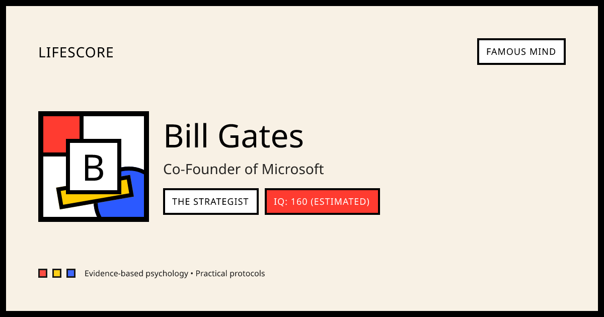 Bill Gates's Psychology: IQ, Personality & Analysis | LifeScore